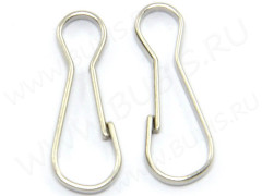 (СКИДКИ!!!) Карабин для брелка 22 простой 20*7,5мм цвет платины (Iron) (10шт) 