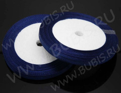 Атласная лента 03 6мм т.синяя (ленточки) (1 катушка)