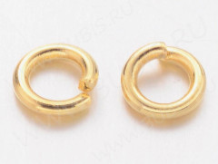 Колечки обычные толстые 4*0,8мм золотистые (Brass) (20шт.)