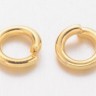 Колечки обычные толстые 4*0,8мм золотистые (Brass) (20шт.) Купить Колечки обычные толстые 4*0,8мм золотистые (Brass) (20шт.) с доставкой по России