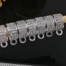 Бусина с петлёй 102 Бейл c инкрустацией 9,5*7,5*4мм цвет платины и прозрачный (Milano LUX) (Brass и фианиты) Купить Бусина с петлёй 102 Бейл c инкрустацией 9,5*7,5*4мм цвет платины и прозрачный (Milano LUX) (Brass и фианиты) с доставкой по России