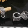 Бусина с петлёй 102 Бейл c инкрустацией 9,5*7,5*4мм цвет платины и прозрачный (Milano LUX) (Brass и фианиты) Купить Бусина с петлёй 102 Бейл c инкрустацией 9,5*7,5*4мм цвет платины и прозрачный (Milano LUX) (Brass и фианиты) с доставкой по России