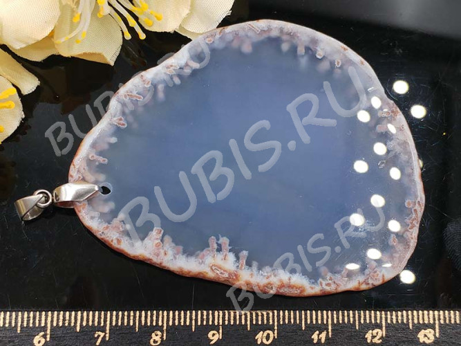 Держатель кулона 061 классический 16,5*6,5*3,5мм цвет платины (Хирургическая сталь)