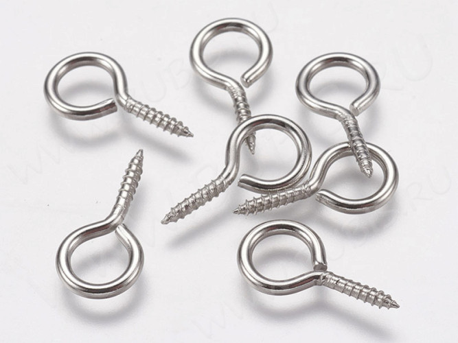 Штифт винтовой 10 17*8*1,4мм цвет платины (Хирургическая сталь)