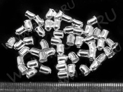 Концевик 012 5*4*4мм серебристый (Iron) (20шт.)