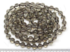 Бусина округлая 8мм имитация камня Раухтопаз (стекло) (10шт.)