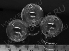 Пузырь стеклянный 03 Шар (2 отверстия) 20мм прозрачный (стекло)