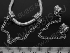 Бейлы с цепочкой 01 Пандора 100*7,5*7мм античное серебро и цвет платины (Pandora Style)