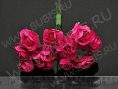Цветок для декора 01 бумажный 70*10*10мм св.фуксия (декор)