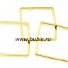 Купить Декоративный элемент 101 Квадрат рамка контур коннектор 10*10*0,7мм золотистый (Brass) (10шт.) с доставкой по России