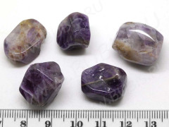 Бусина каменная Бесформенная 06 гранёная 15-20мм Аметист натуральный (камни)