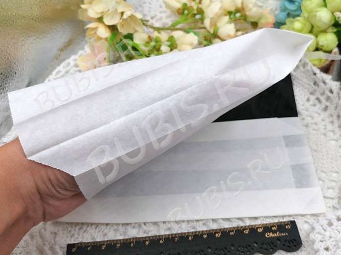 Пакет 28 Крафт бумажный 20*9см белый (упаковка) (10шт)