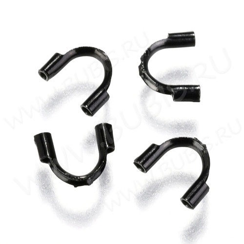 Защита ланки 04 протектор от перетирания нити и лески 5*5*1,5мм чёрная (Хирургическая Сталь)