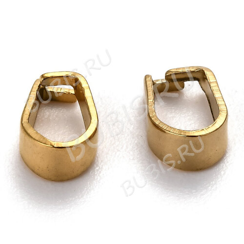 Держатель кулона 104-G простой 8*6*3мм золотистый (Хирургическая сталь)