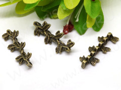 Разделитель 21 с листиками на 7 нитей 29,5*11,5*5мм античная бронза (литьё)