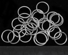 Колечки обычные 10*1мм серебристые (Iron) (50шт) 