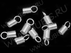 Концевик 028 пружинка 9,5*5*5мм серебристый (Iron) (10шт.)