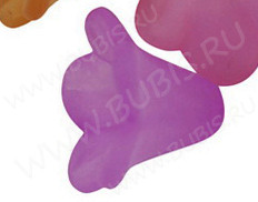 Бусина акрил Цветочек 33 чашечка матовый 14*13,5*10,5мм св.сиреневый полупрозрачный (акрил)