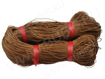 (СКИДКИ!!!) Вощёный х/б шнур 1мм цвет светло-коричневый (ок. 70м)