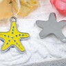 Купить Подвеска Морская звезда 08 20*18,5*1,7мм жёлто-голубая (цветные подвески) с доставкой по России