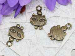 Подвеска Кошка 29 18*12*1,5мм античная бронза (литьё)