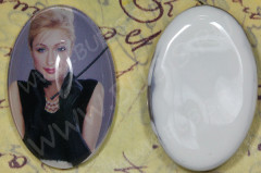 Кабошон стеклянный 16 Овал 30*20*8,5мм рисунок 03 (стекло)