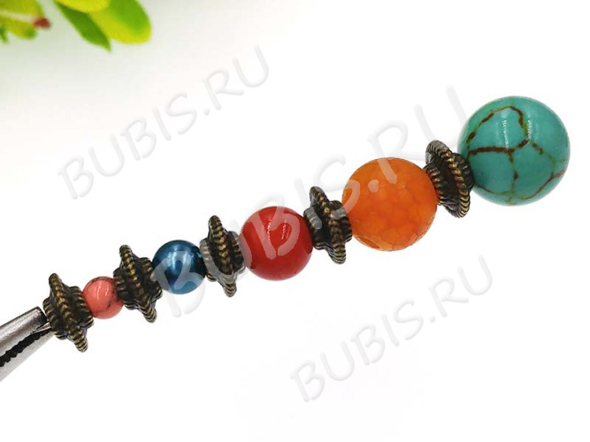 (СКИДКИ!!!) Рондели 077 Юлы 9*9*4,3мм античная бронза (литьё)(10шт)