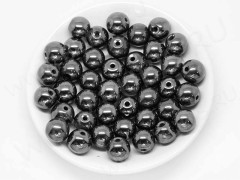 (СКИДКИ!!!) Бусина округлая 10мм Гематит (камни) (10шт.)