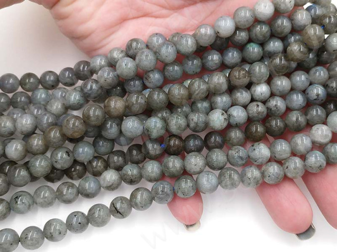 (СКИДКИ!!!) Бусина округлая 8мм Лабрадорит натуральный (камни) (10шт.)