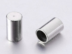 Концевик 104 без петельки для шнура до 2,4мм 5*3*3мм цвет платины (Brass) (10шт)