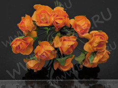 Цветок для декора 01 бумажный 70*10*10мм т.персиковый (декор)