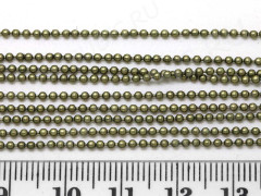 Цепочка I025 шариковая d=1,5мм античная бронза (Iron) (50см)