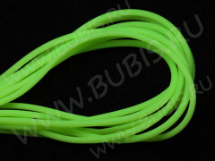 Полиуретановый шнур 03 2мм ПОЛЫЙ (1мм) зелёный неоновый салатовый (1м)