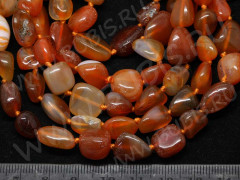 (ОПТ) Бусина каменная Бесформенная 07 10-13*8-11мм Сердолик (камни) (НИТЬ)