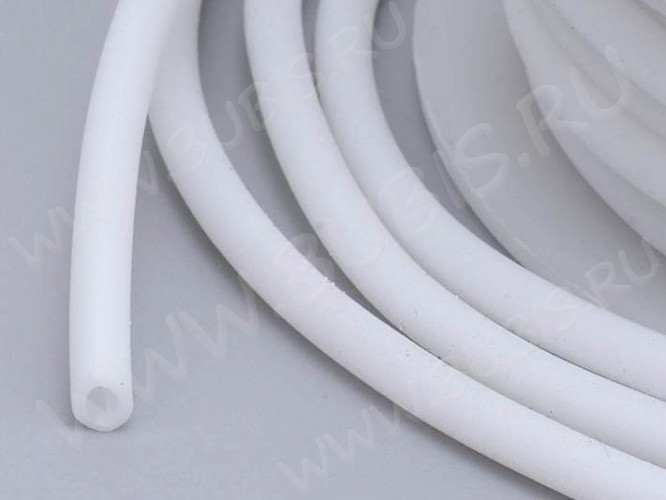 Полиуретановый шнур 09 4мм ПОЛЫЙ матовый белый матовый (1м)