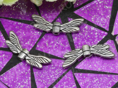 (СКИДКИ!!!) Бусина 186 Крылья 09 3D Стрекозы 20*8*3мм античное серебро (литьё) (10шт.)