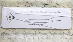 Приспособление для нанизывания 01 большое Игла 125*0,3мм никель (сталь) (инструменты для бижутерии)
