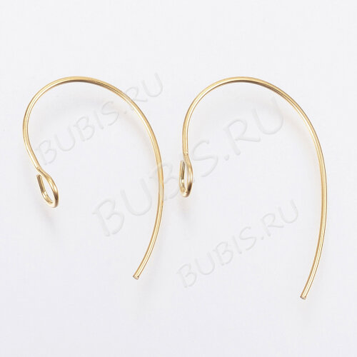 Швензы-крючки №102-G петли округлые 25*20*0,7мм золотистые (Хирургическая сталь) (1 пара)