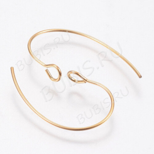Швензы-крючки №102-G петли округлые 25*20*0,7мм золотистые (Хирургическая сталь) (1 пара)