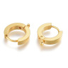 Купить Швензы-кольца №16-G Конго с петелькой 15*14*3мм золотистые (Хирургическая сталь) (1 пара) с доставкой по России