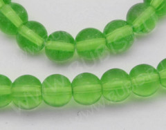 Бусина округлая 4мм св.зелёная прозрачная (стекло) (50шт.)