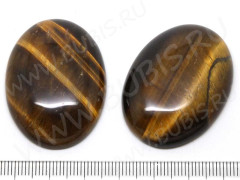 Кабошон каменный 090 Овал 40*30*7мм Тигровый глаз (камни)