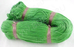 (СКИДКИ!!!) Вощёный х/б шнур 1мм зелёный (ок. 70м)