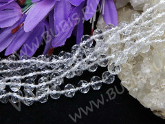 Бусина кристалл гранёный абакус 8*8*5,5мм Хрусталь чистый прозрачный (имитация Сваровски)