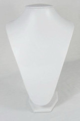 Бюст демонстрационный 22*32см белый (искуственная кожа+дерево)