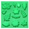 Купить Молд 005 Листики 8*8*0,55см зеленый (силикон) (инструменты для моделирования) с доставкой по России