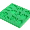 Купить Молд 005 Листики 8*8*0,55см зеленый (силикон) (инструменты для моделирования) с доставкой по России