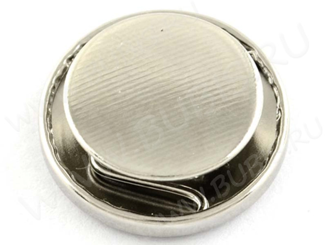 Основа (заготовка) для сменных кнопок 17 с креплением 19*19*10мм цвет платины (латунь)