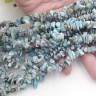 Купить Крошка (галтовка) каменная 172 5-9мм Ларимар натуральный (камни LUX) (нить 40см) с доставкой по России