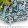 Купить Крошка (галтовка) каменная 172 5-9мм Ларимар натуральный (камни LUX) (нить 40см) с доставкой по России